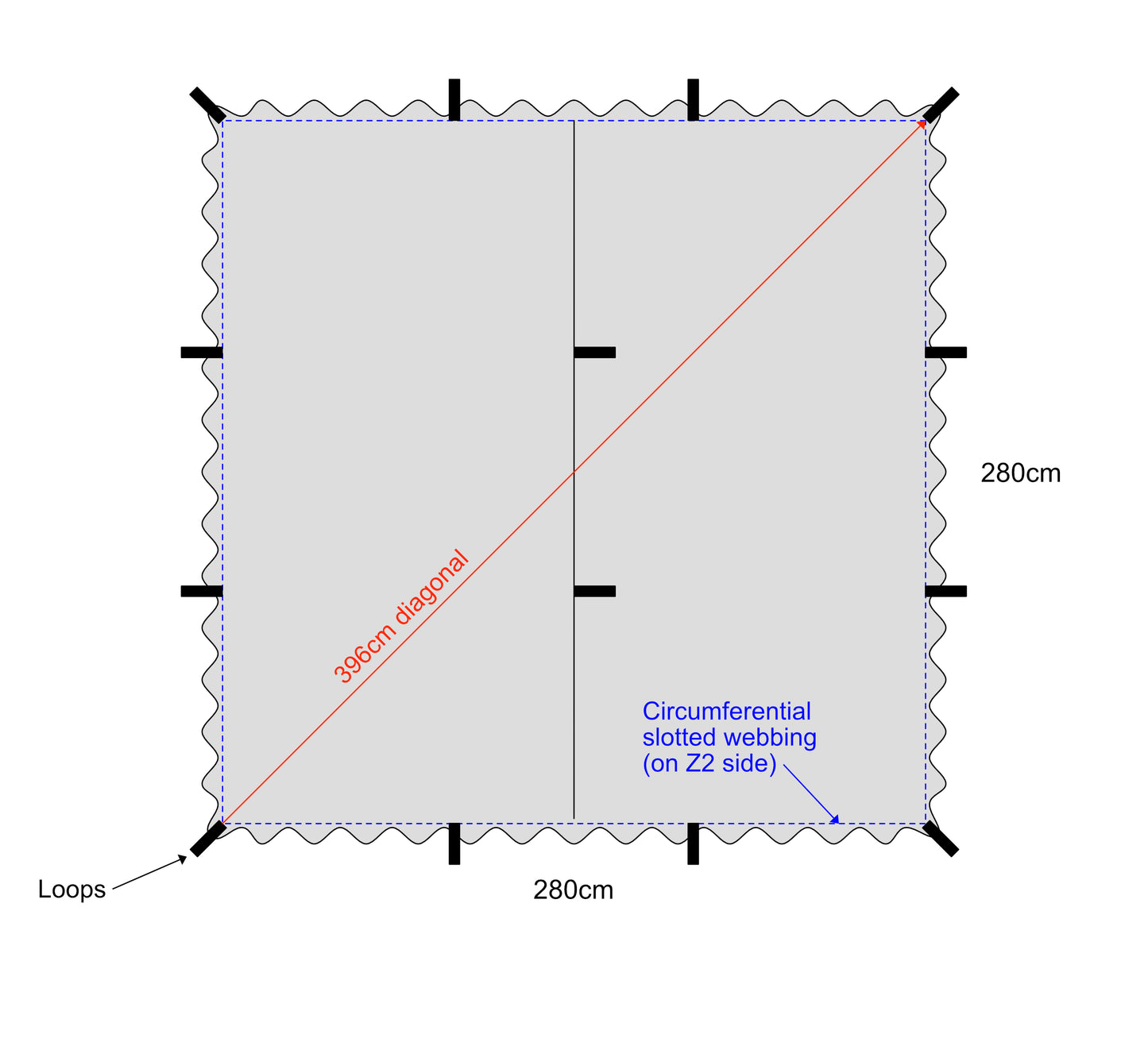 BOIGA Tarp Reversible 2.8x2.8m G3